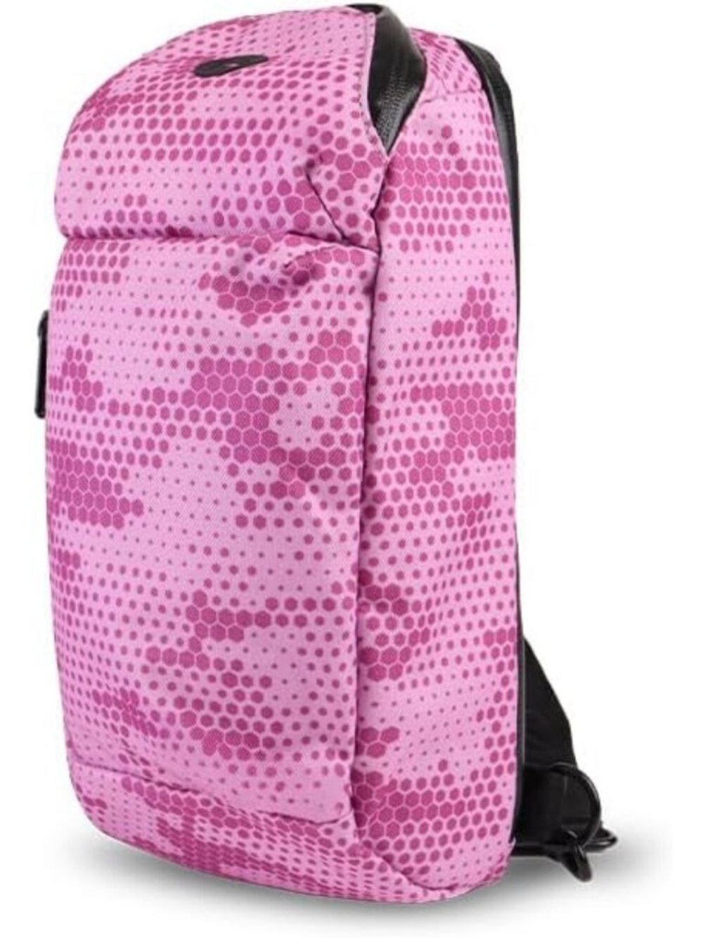 Trendy Crossbody Backpack in Bubble Gum Digital Camo - Stylish & Functional